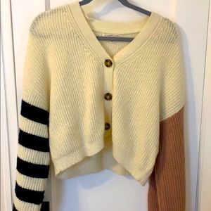 UO striped sweater cardigan